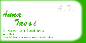 anna tassi business card